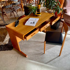 Vintage Slide-Top Teak Desk