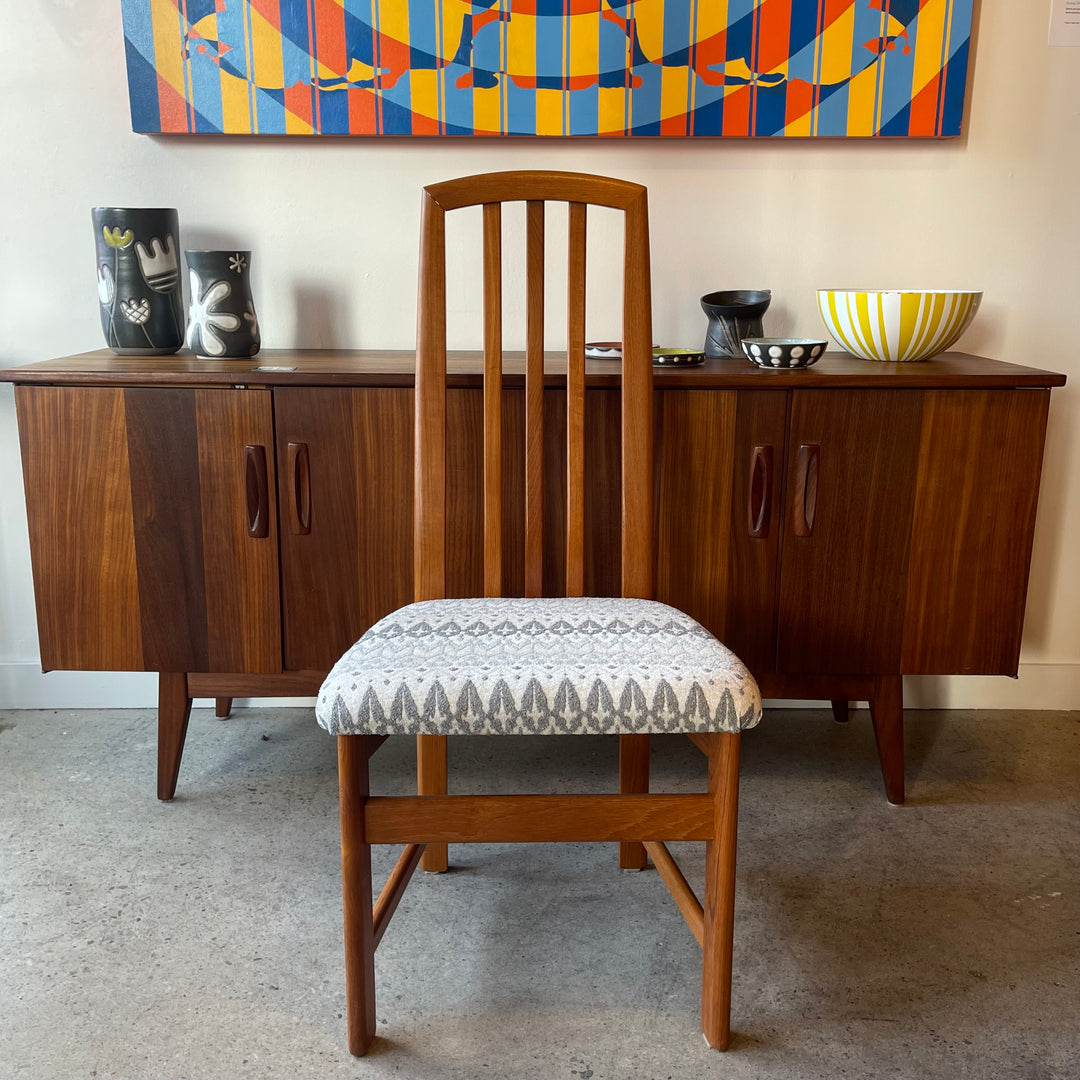 Set of Six Solid Teak Dining Chairs