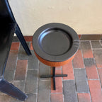 Mid Century Teak and Pottery Ashtray on a Metal Stand | Mr. Mansfield Vintage 