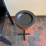 Load image into Gallery viewer, Mid Century Teak and Pottery Ashtray on a Metal Stand | Mr. Mansfield Vintage 
