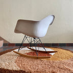 Eames RAR  Molded  Fiberglass Parchment Rocking Chair Herman Miller 