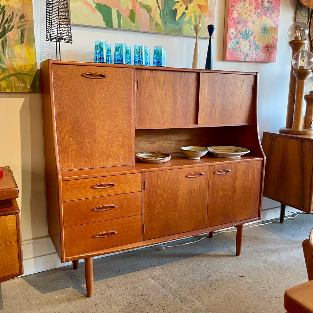 Mid-century Teak Highboard Credenza