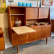 Mid-century Teak Highboard Credenza