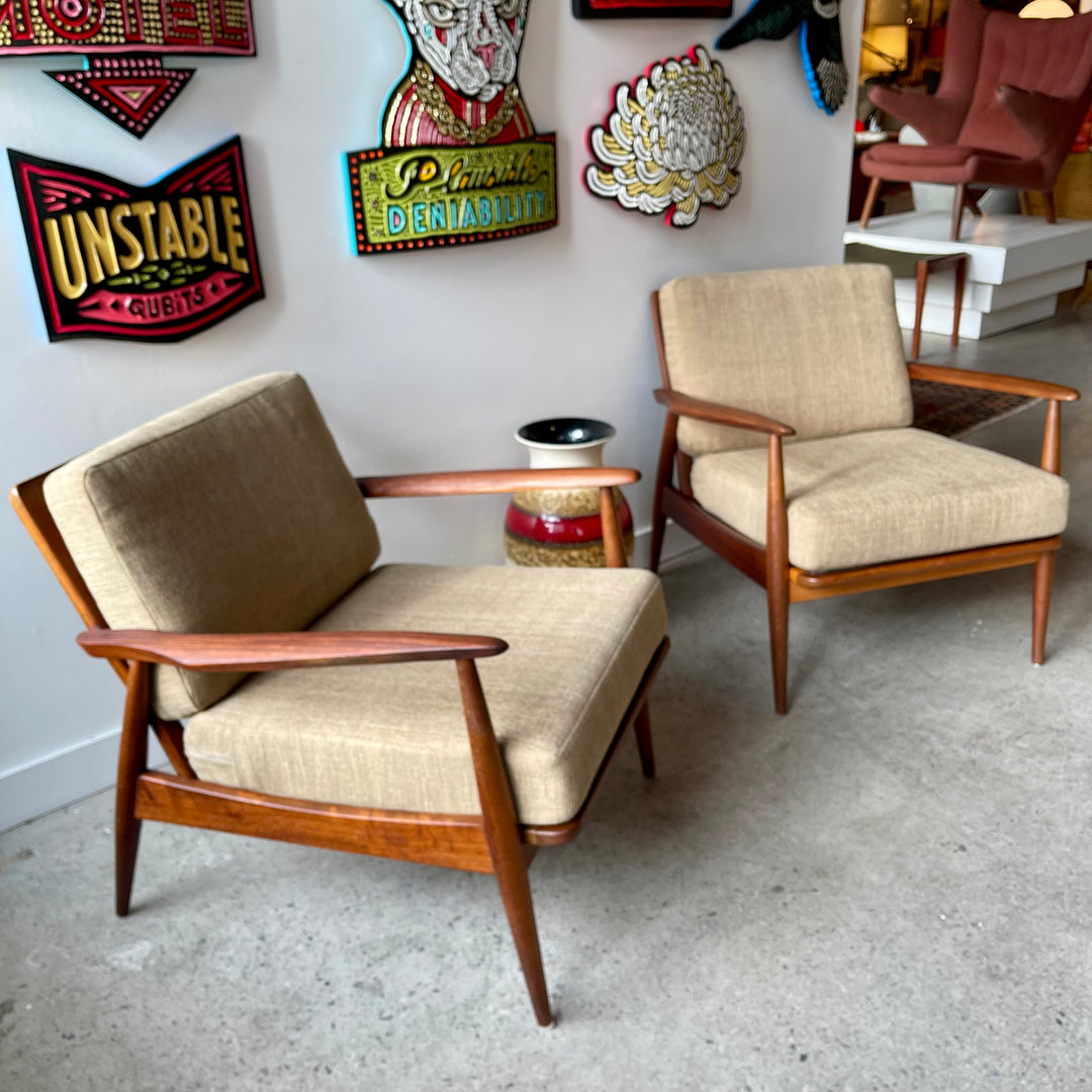 Mid-Century Teak Lounge Chairs