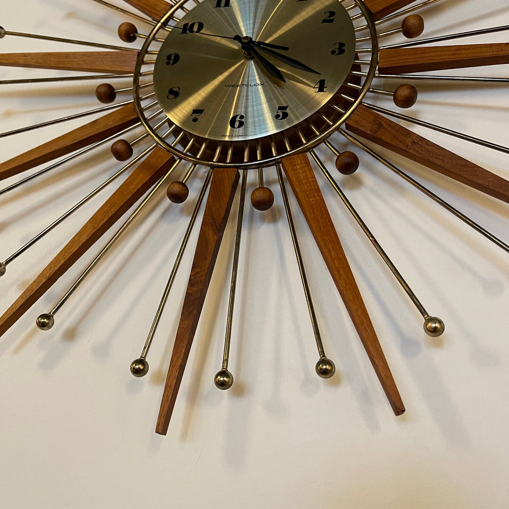 Vintage Atomic Starburst Clock