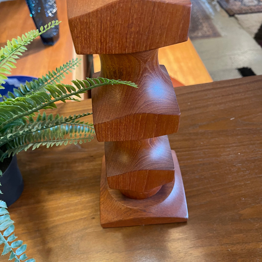 Solid Teak Mid-Century Modern Lamp
