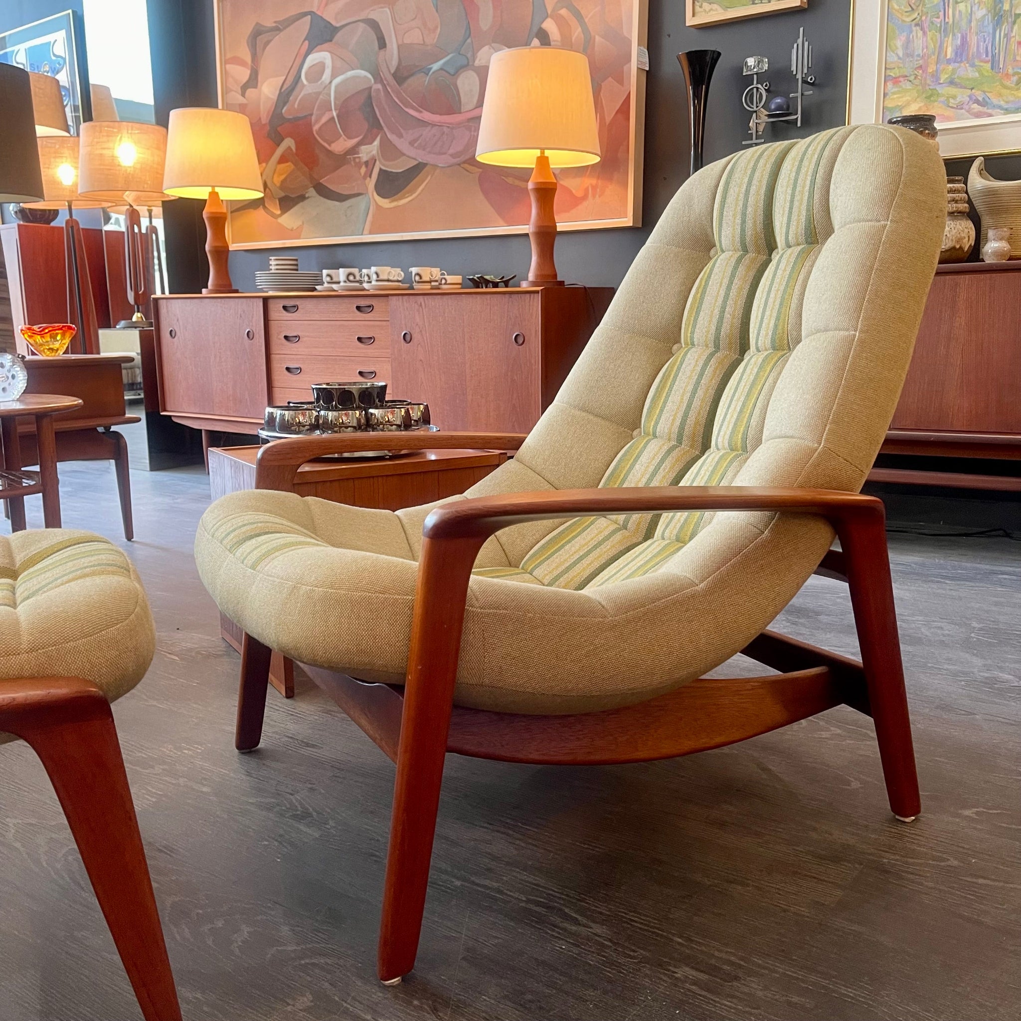 R. Huber Scoop Chair and Ottoman | Mr. Mansfield Vintage - Mr