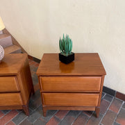 Vintage Walnut Nightstands by HPL Furniture