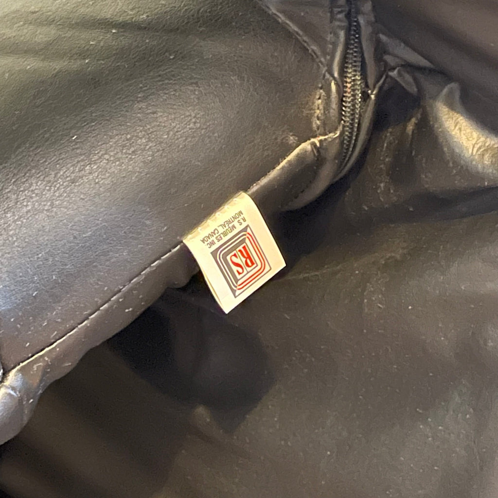 Vintage RS Associates Black Leather Reclining Lounge Chair | Mr. Mansfield Vintage 