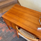 Teak grain detail on Domino Møbler desk