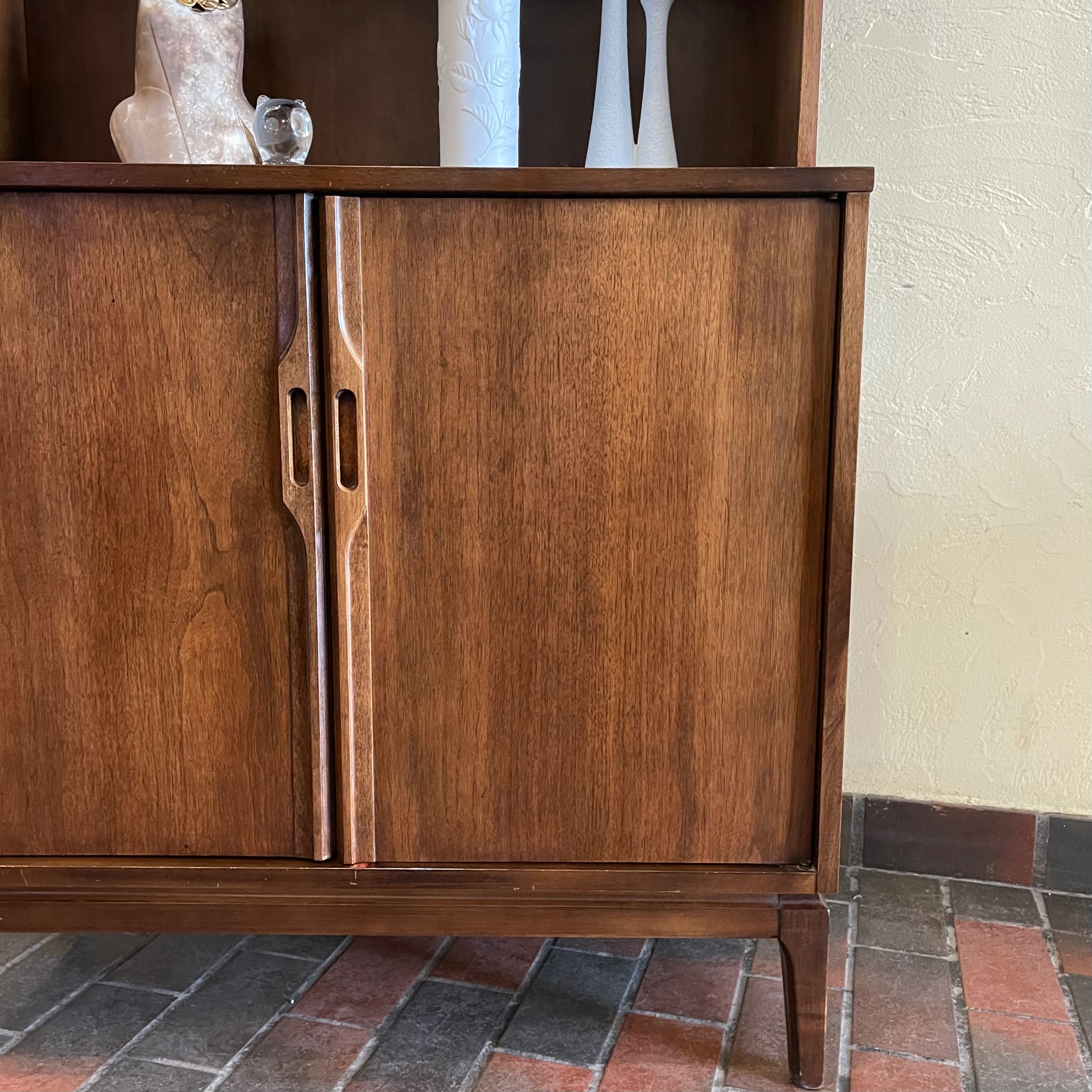 Vintage Furniture Dark Walnut Display Storage Record Cabinet | Mr. Mansfield Vintage