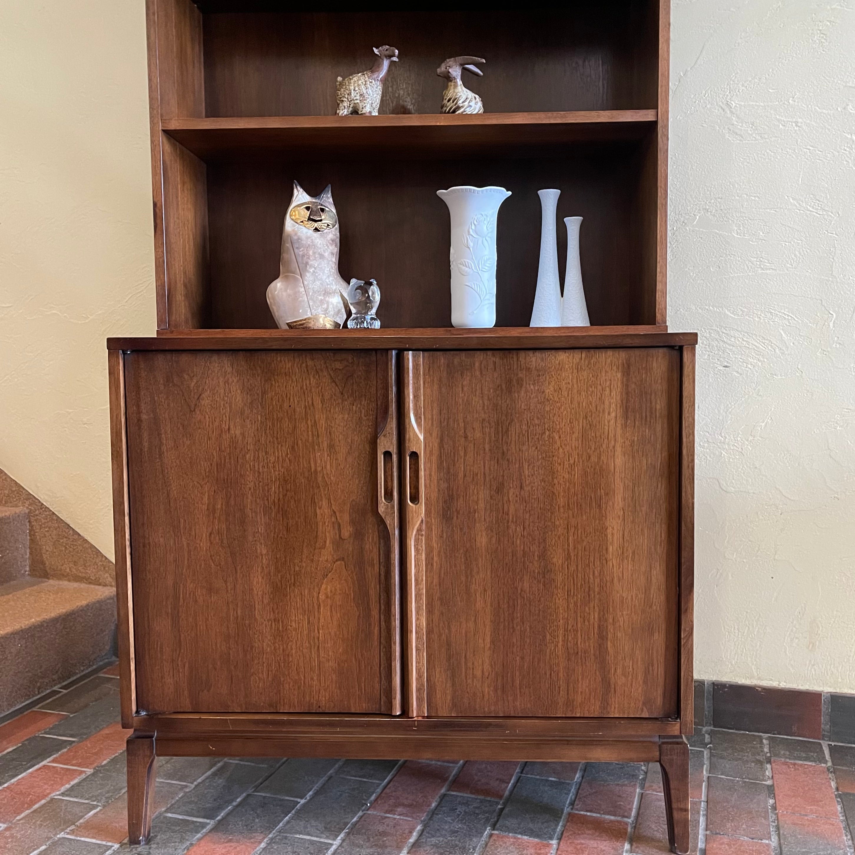 Vintage Furniture Dark Walnut Display Storage Record Cabinet | Mr. Mansfield Vintage
