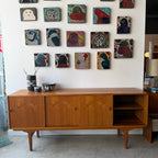 Danish modern teak sideboard with open storage