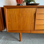 Tapered leg detail on Danish teak sideboard