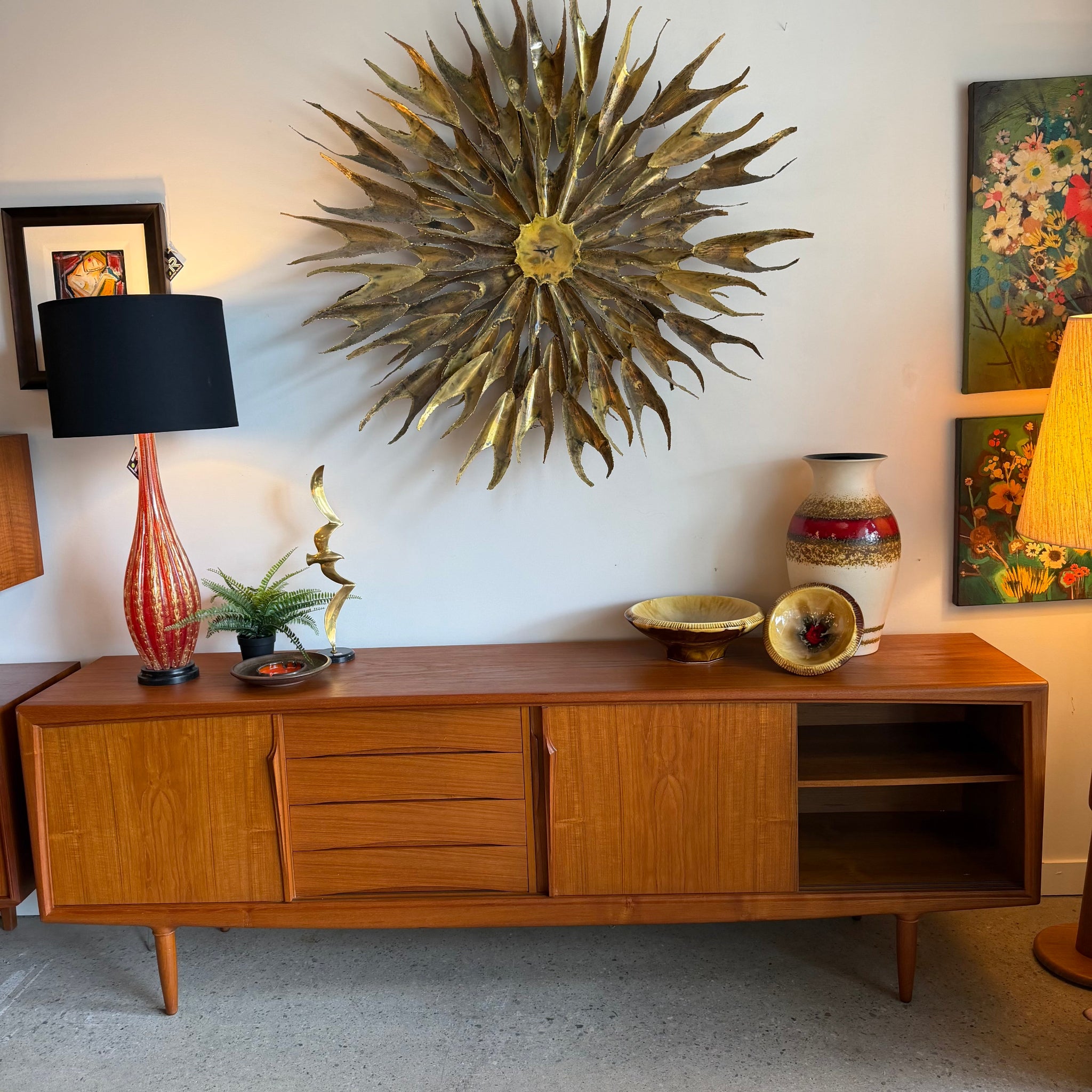 Axel Christiansen sideboard with long Danish modern profile