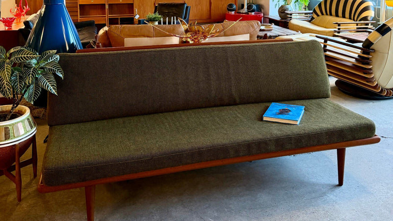 Green Minerva sofa by peter hvidt and orla molgaard