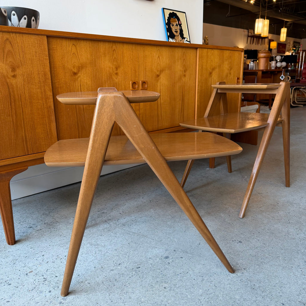 Pair of vintage side tables by Canada Cabinets Furniture Limited
