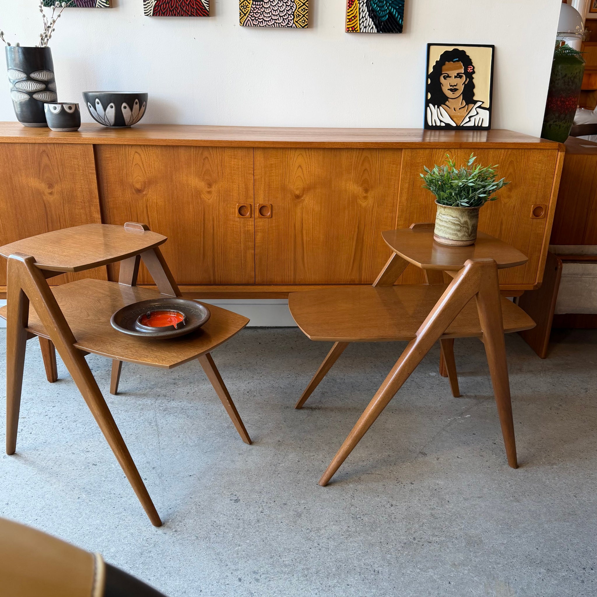 Canadian-made vintage side tables from Mr. Mansfield Vintage