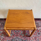 Vintage Walnut Teak Flip-Top Stool/Table by Erik Buch 