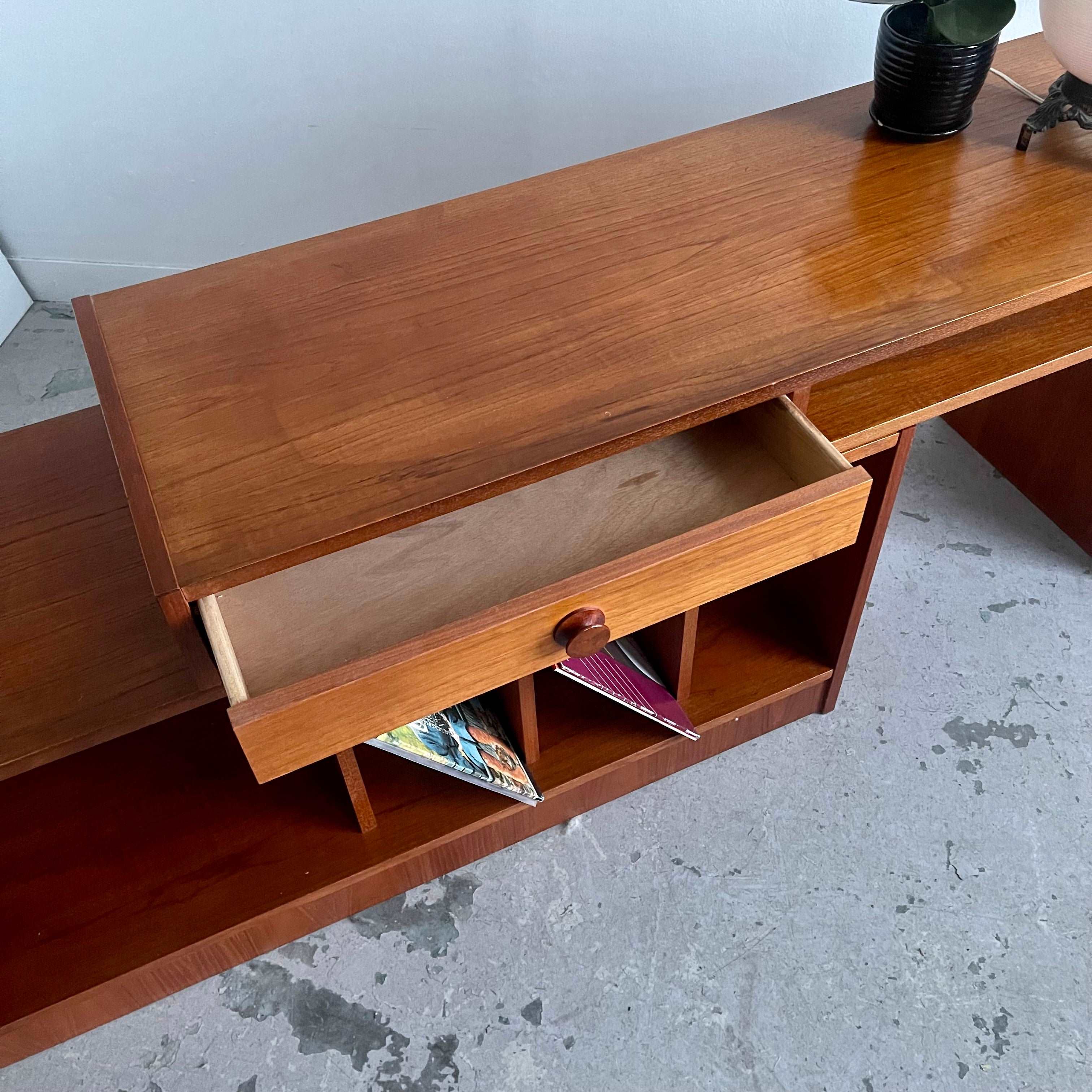 Adjustable Teak Entertainment Unit