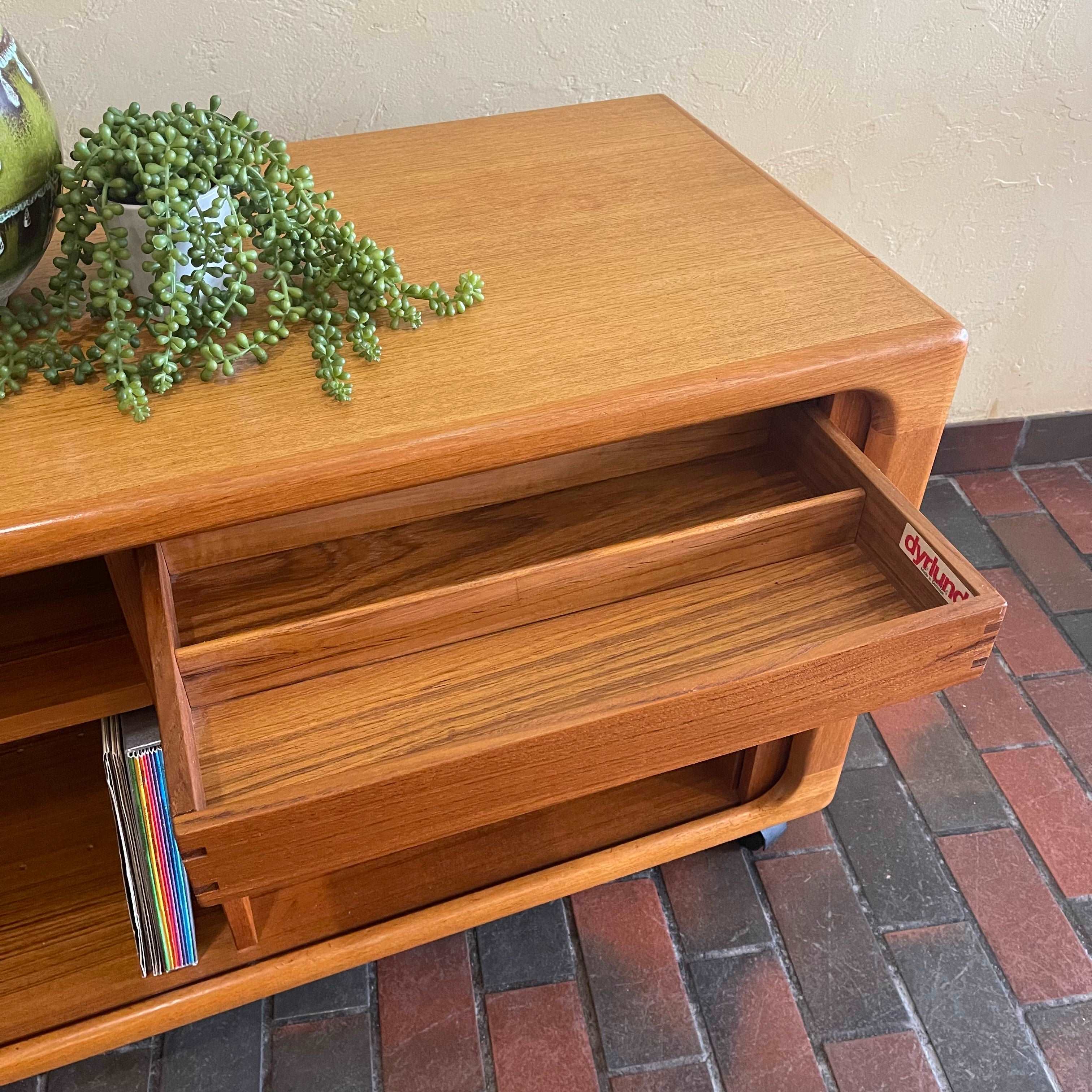 Vintage Teak DYRLUND Tambour Door Entertainment Unit