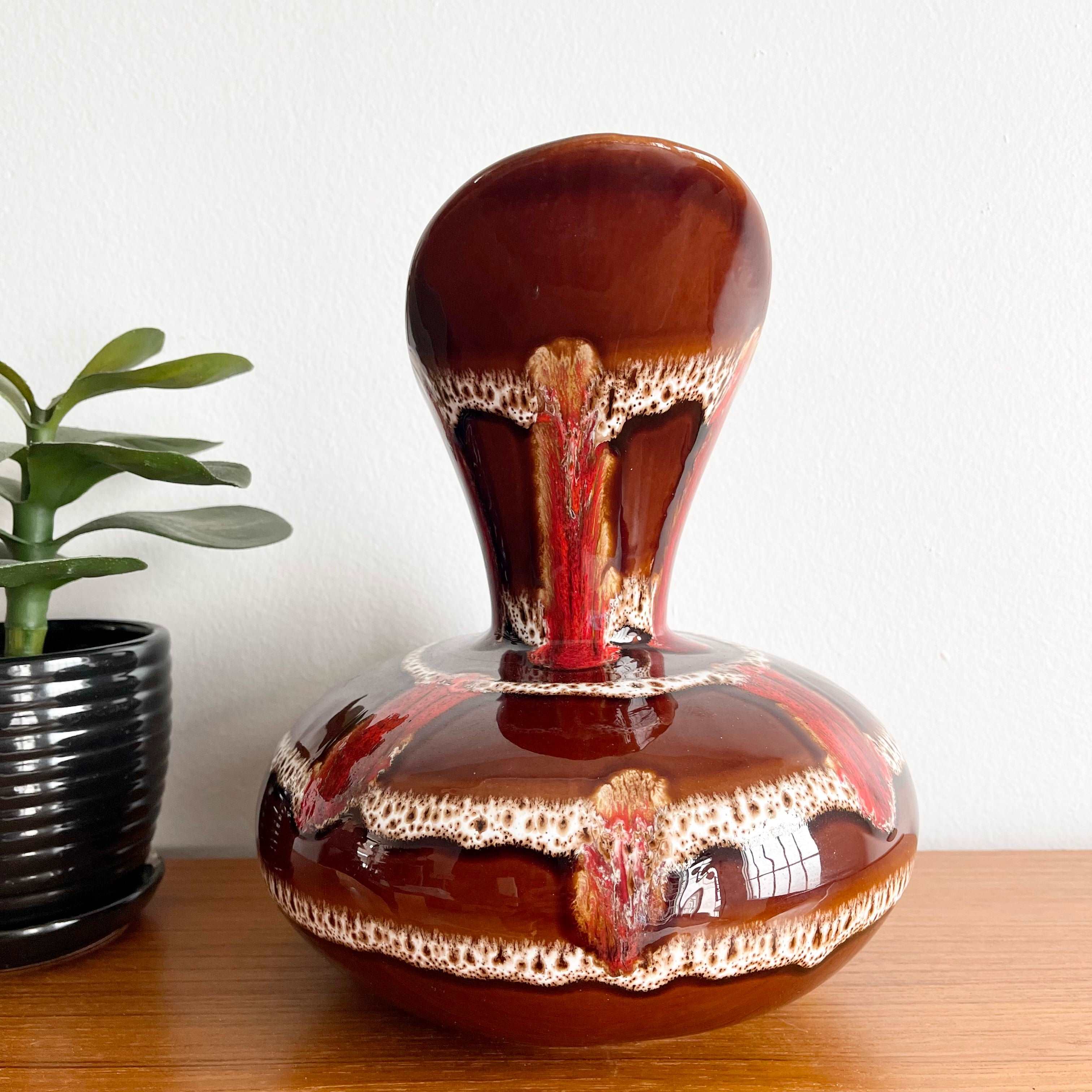 Maurice Chalvignac Pottery Jug, Made in Canada Fat Glaze 