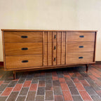 KRUG Walnut Dresser with Metal Pulls - Mr. Mansfield Vintage