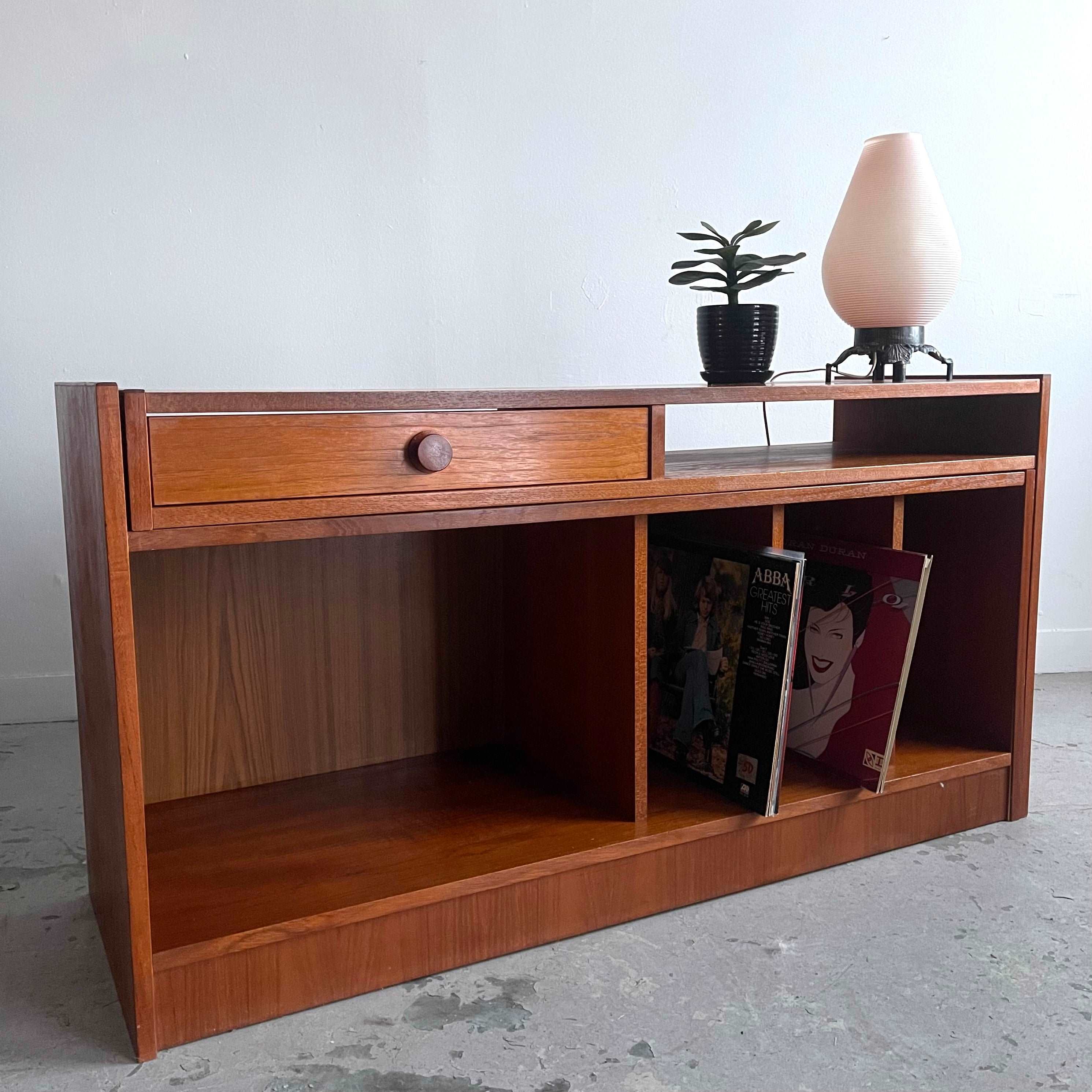 Adjustable Teak Entertainment Unit