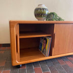 Vintage Teak DYRLUND Tambour Door Entertainment Unit