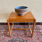 Vintage Walnut Teak Flip-Top Stool/Table by Erik Buch 