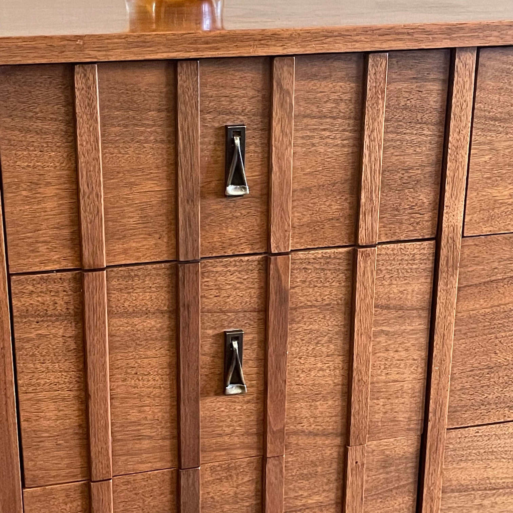 KRUG Walnut Dresser with Metal Pulls - Mr. Mansfield Vintage