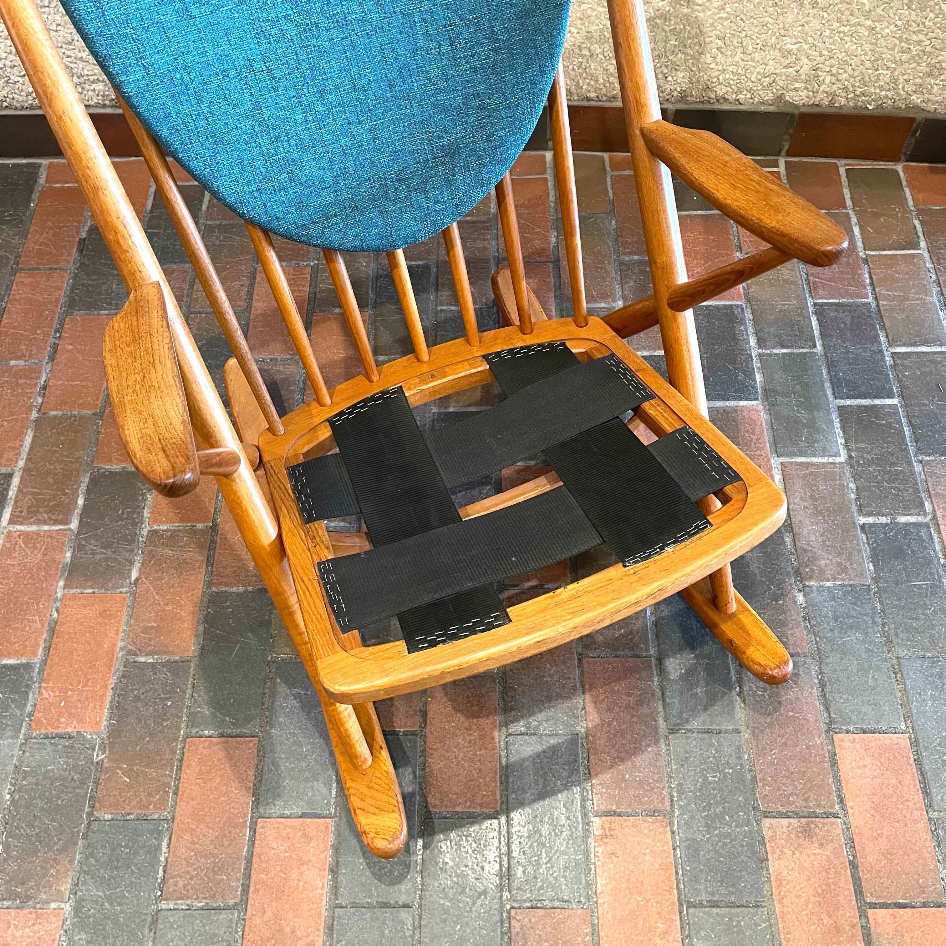 Danish Teak Rocking Chair by Frank Reenskaug for Bramin