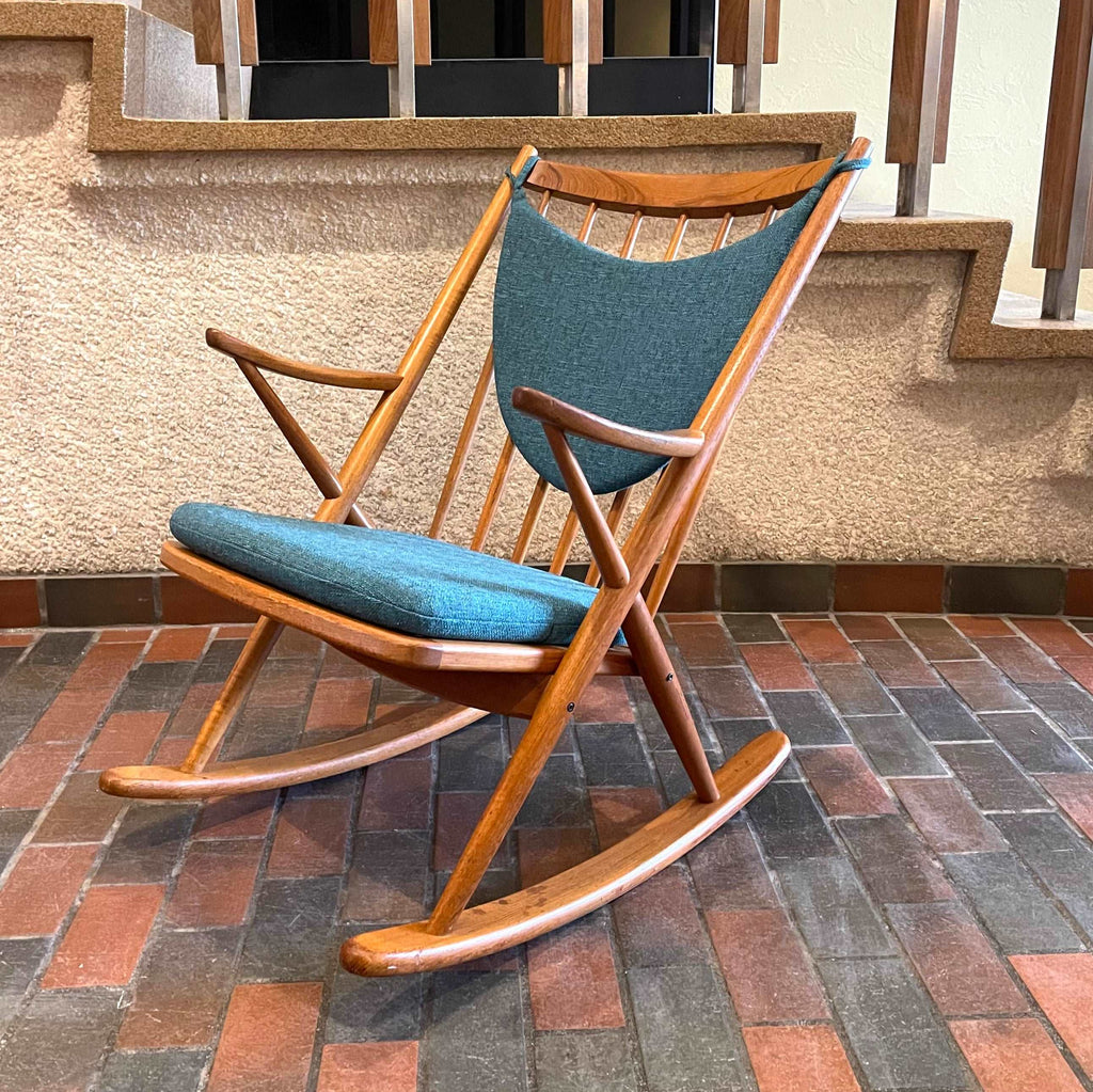 Danish Teak Rocking Chair by Frank Reenskaug for Bramin