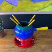 Memphis Style Primary Colour Fondue Pot