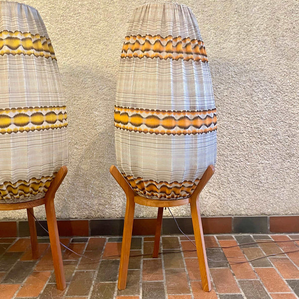 1960s Danish Teak Tripod Pod Floor Lamp