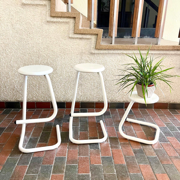 Three AMISCO Paper-clip Bar Stools 