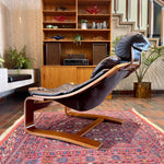 Load image into Gallery viewer, 1970s Swedish Leather KROKEN Lounge Chair + Ottoman by Åke Fribytter for Nelo - Mr. Mansfield Vintage