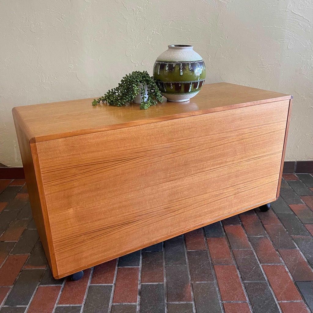 Vintage Teak DYRLUND Tambour Door Entertainment Unit
