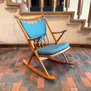 Danish Teak Rocking Chair by Frank Reenskaug for Bramin