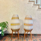 1960s Danish Teak Tripod Pod Floor Lamp