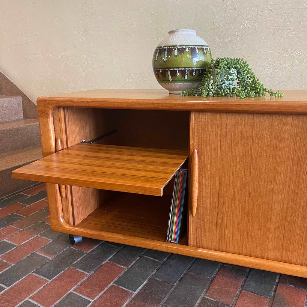 Vintage Teak DYRLUND Tambour Door Entertainment Unit
