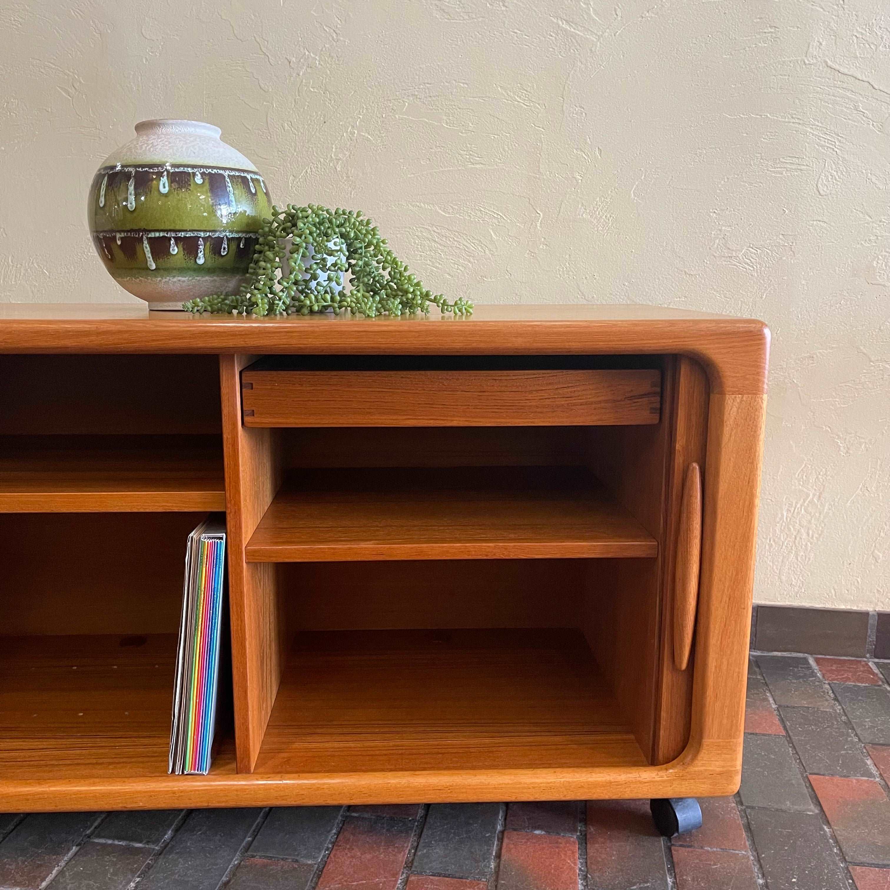 Vintage Teak DYRLUND Tambour Door Entertainment Unit