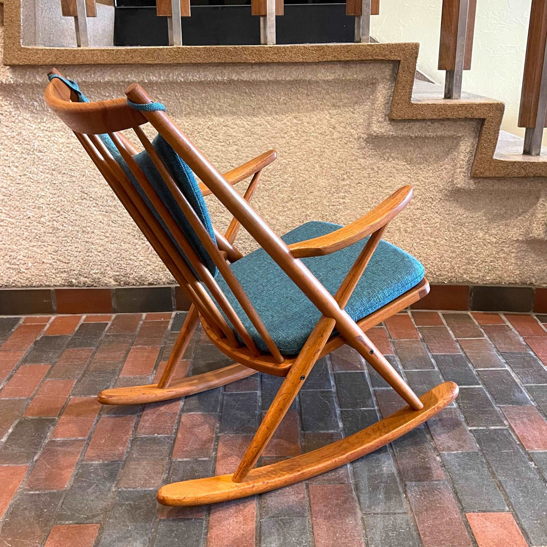 Danish Teak Rocking Chair by Frank Reenskaug for Bramin