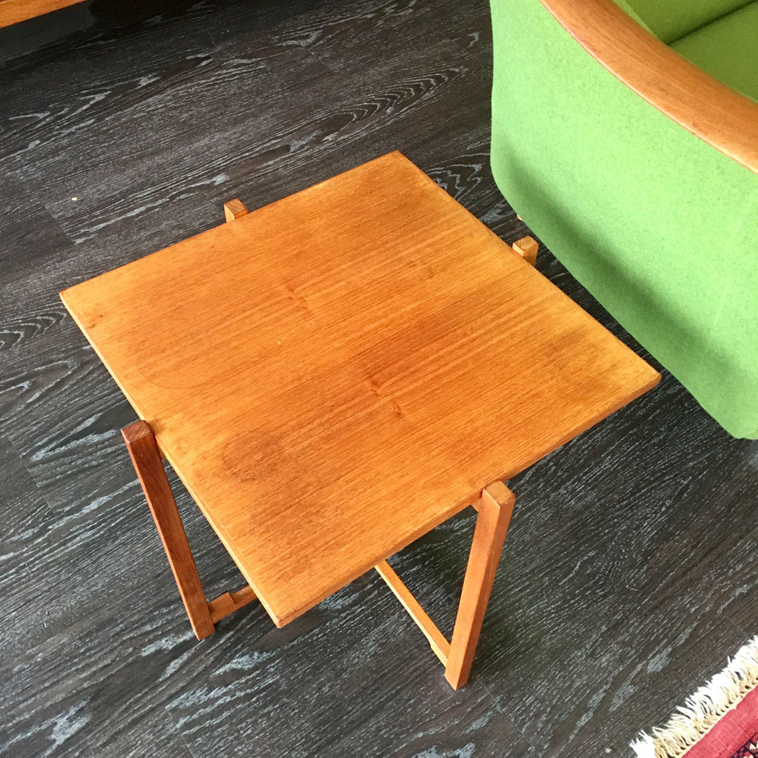 Vintage Folding Teak Side Table