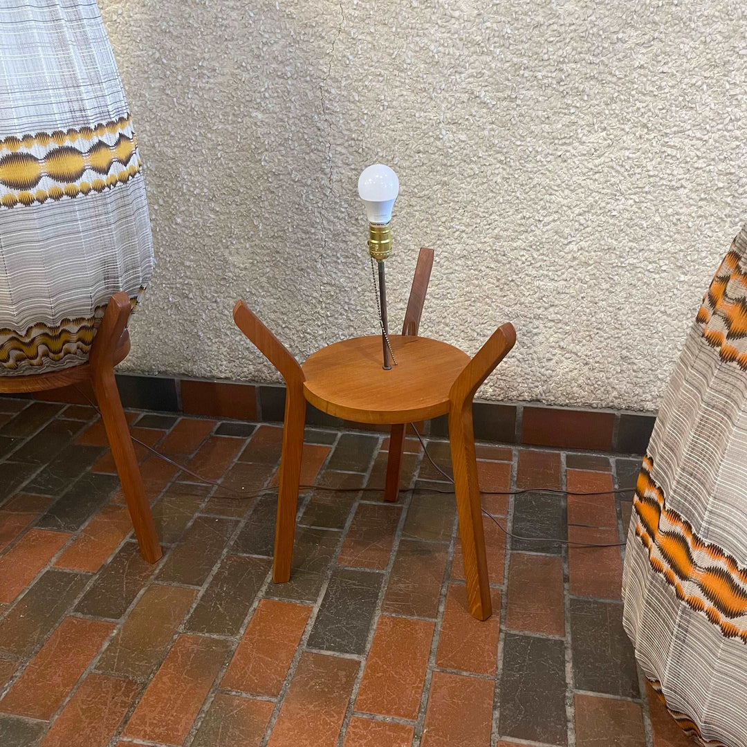 1960s Danish Teak Tripod Pod Floor Lamp