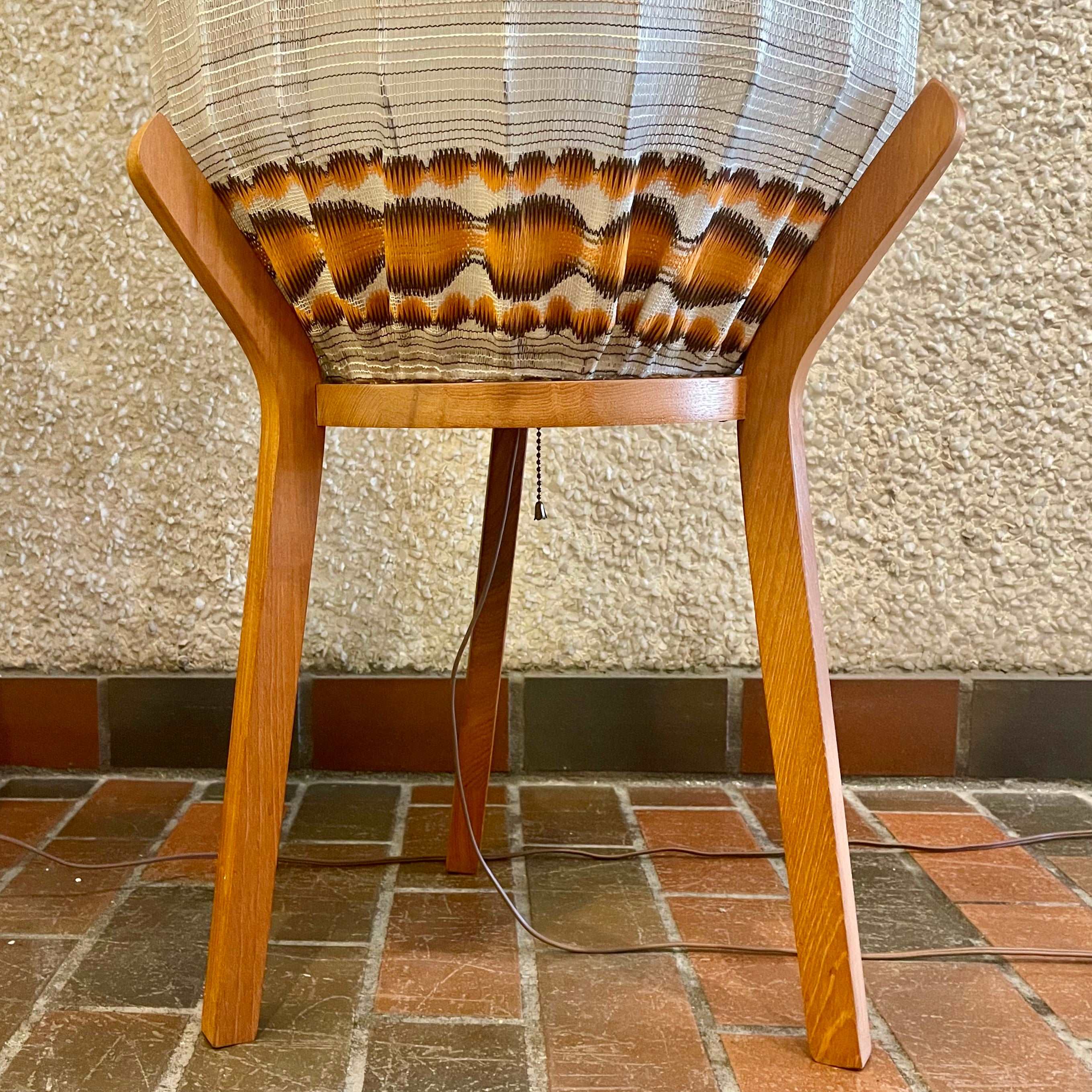 1960s Danish Teak Tripod Pod Floor Lamp