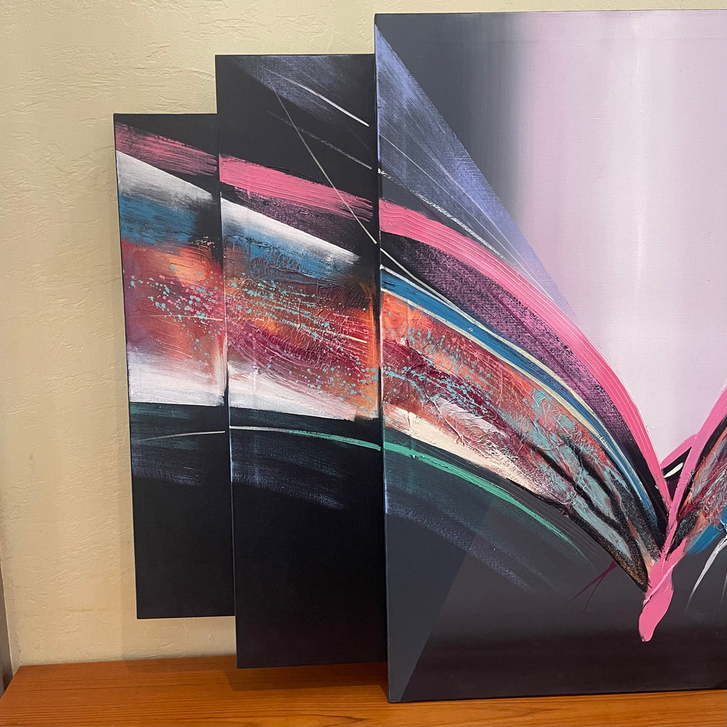 1980s Deco Style Vaporwave Painting