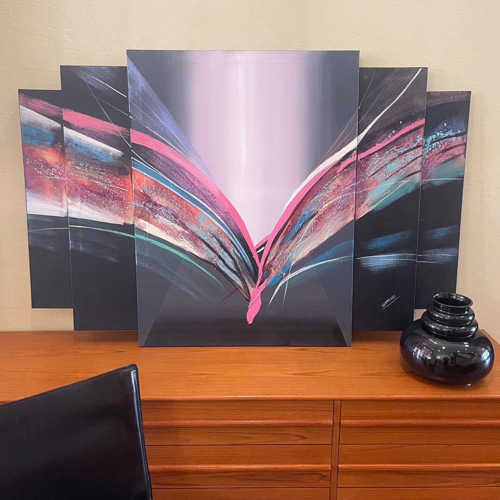 1980s Deco Style Vaporwave Painting
