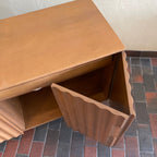 Vintage Blonde IMPERIAL Bi-Fold Door Credenza | Mr. Mansfield Vintage