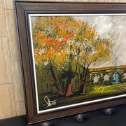 Vintage Spanish Art Scene Painting by STUART